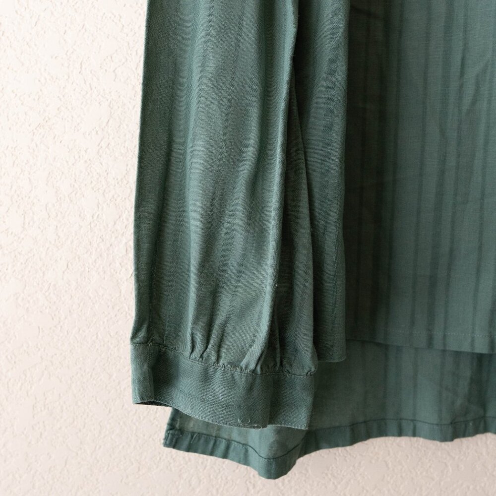 Scully Mens XXL Green Western Henley Button Shirt 100% Cotton Long Sleeve - Picture 6 of 9